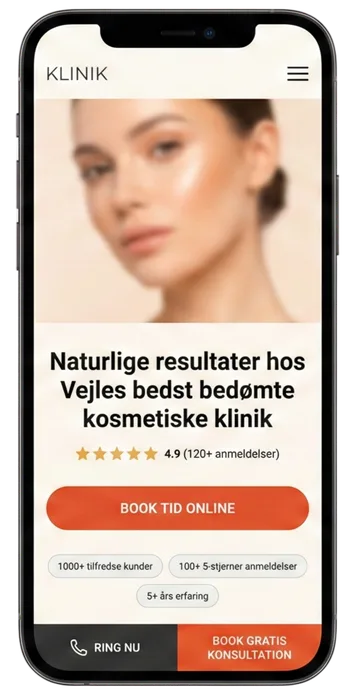 Conversion-optimized mobile website mockup